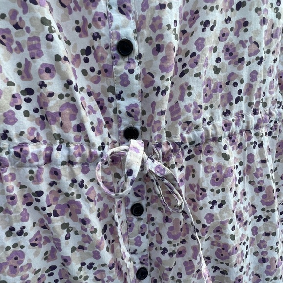 Tommy Hilfiger Purple Flower Mini Shirt Dress Size Medium - Picture 4 of 4
